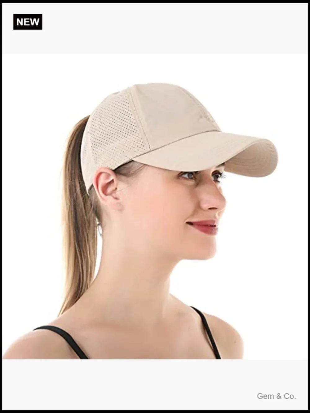 Criss Cross Ponytail Baseball Cap - Quick Dry Mesh Hat for Outdoor Sports